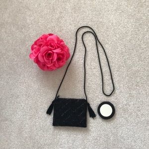 Holt Renfrew Tiny Beaded Evening Bag with mirror.